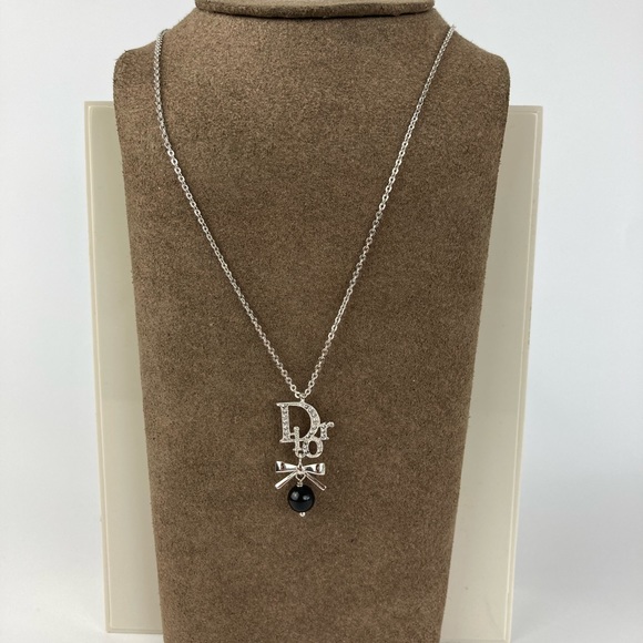 Dior Jewelry - 🚫SOLD🚫Dior Bow Crystal Logo Necklace